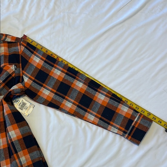 Casual Blue and Orange Button Down Shirt - Picture 9 of 13